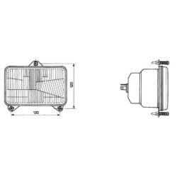 Element optyczny reflektora, prostokątny 167x74x106.7 mm Cobo