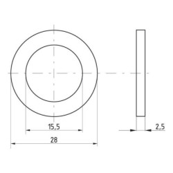 Podkładka Ø 14.5x29x1.5 mm, stal ocynk Kramp