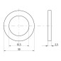 Podkładka płaska poszerzana M10x30x2.5 mm, stal ocynk DIN9021 Kramp