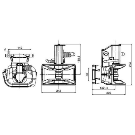 Zaczep transportowy, CH-I 140 x 80 mm