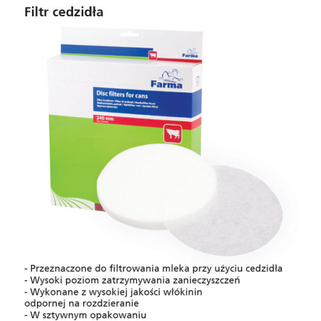 601007FA Filtr cedzidła, O 240 mm