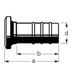 Złącze KKM z końcówką do podłączenia węża Bauer, 108 mm