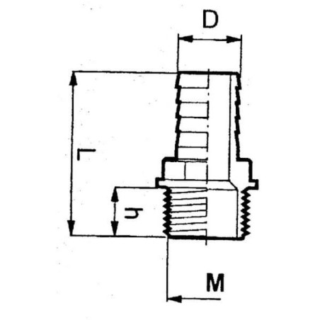 "Przyłącze węża proste gwint zew. Arag, 13 mm 1/4"""