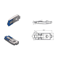 008352CN Redliczka 223x83 mm wzmocniona, 1-otw. 