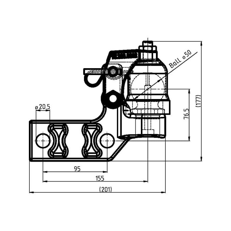 Zestaw zaczepowy K50, lewy