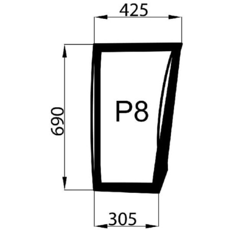 00121434010N Szyba przednia, dolna