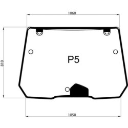 001439670N Szyba przednia, regulowana