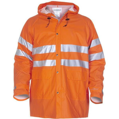 Kurtka przeciwdeszczowa Hi-vis, pomarańczowy, rozmiar 2XL, Hydrosoft, Hydrowear