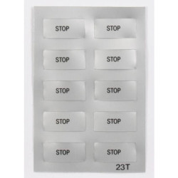 02023T Tabliczka, 13 x 27mm, stop