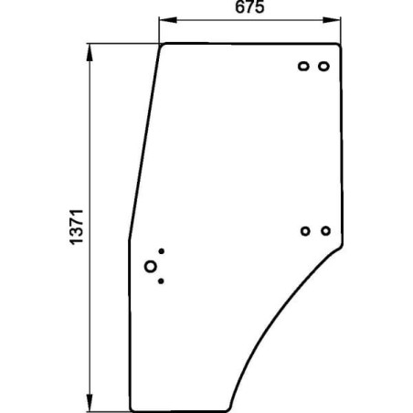 00097700050N Szyba drzwi lewa SLH