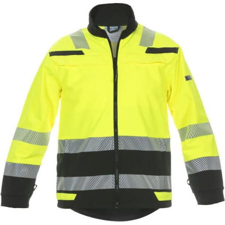 04025985YB4XL Kurtka Softshell, żółty-czarny, rozmiar 4XL