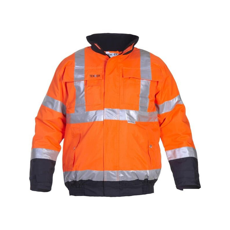 Kurtka pilotka Hi-vis, pomarańczowy-niebieski, rozmiar 3XL, Tenderline, Hydrowear