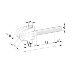 Końcówka przegubowa łącznika górnego, M30x25.40 mm