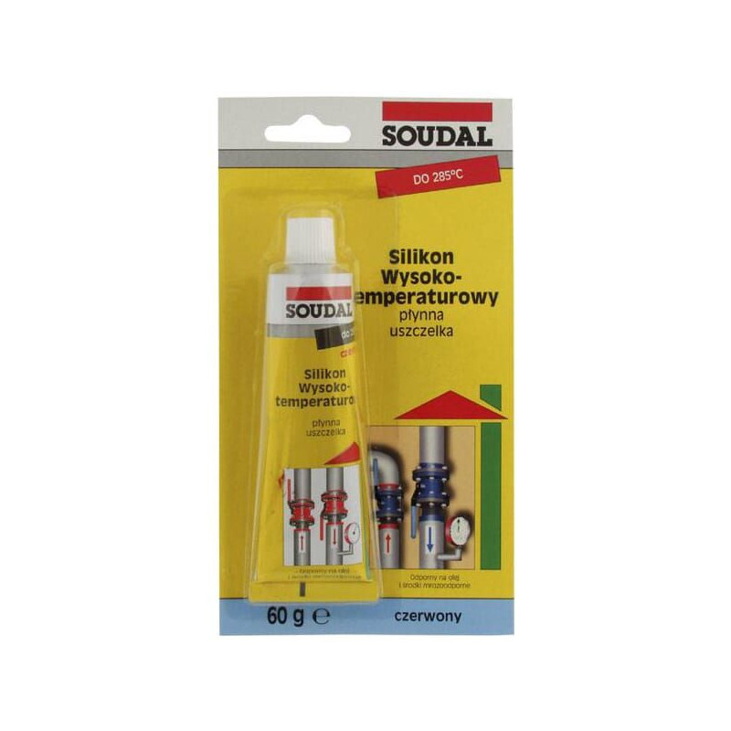 Silikon wysokotemperaturowy Soudal, 60 ml