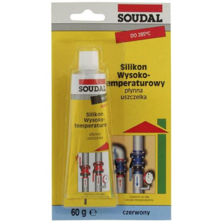 Silikon wysokotemperaturowy Soudal, 60 ml