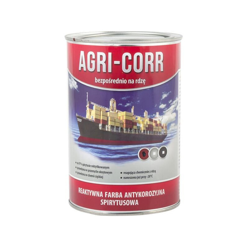 Farba Agri-Corr (Corr-Active), podkładowa czarna 1 l