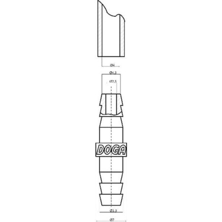 Łącznik prosty 4 x 4 mm