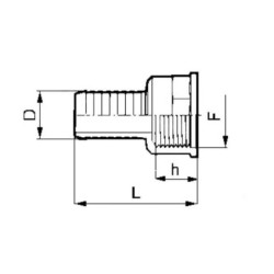 "Przyłącze węża proste gwint wew. Arag, 19 mm 1/2"""