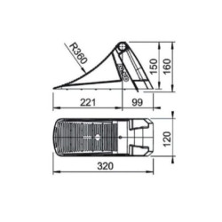 Klin pod koło, PCW czarny UK 36 KL