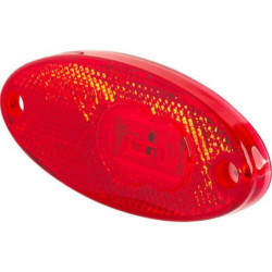 Lampa obrysowa LED, owalna, 12/24V pomarańczowa/czerwona, przykręcana Waś