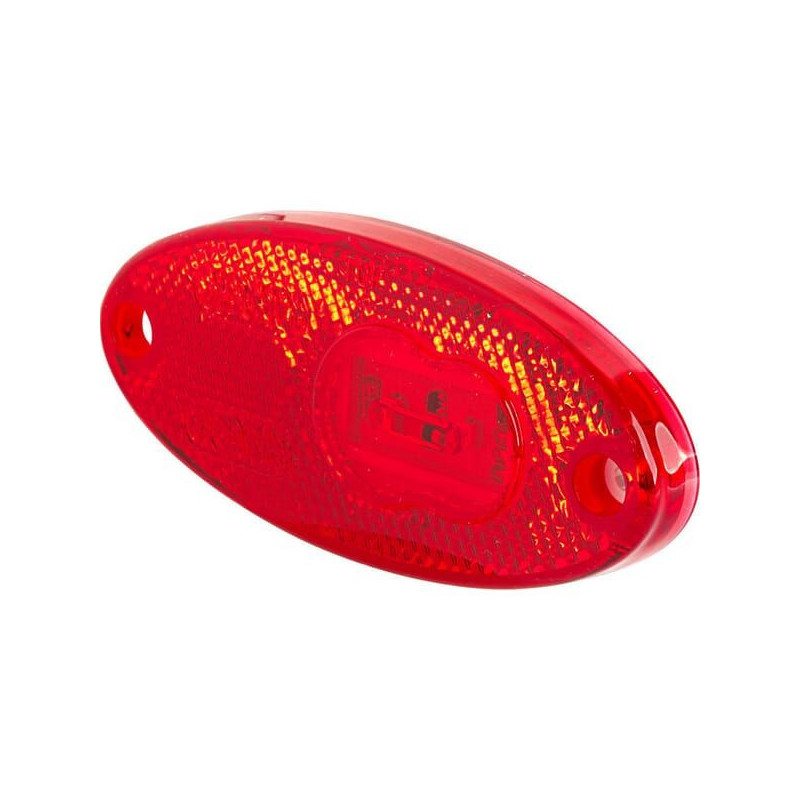 Lampa obrysowa LED, owalna, 12/24V pomarańczowa/czerwona, przykręcana Waś