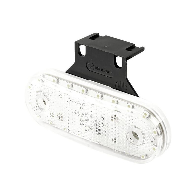 Lampa obrysowa LED, prostokątna, 12/24V przezroczysta, przykręcana Waś