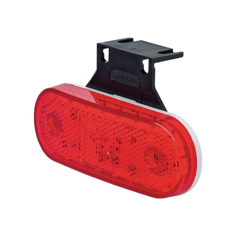 Lampa obrysowa LED, prostokątna, 12/24V czerwona, przykręcana Waś