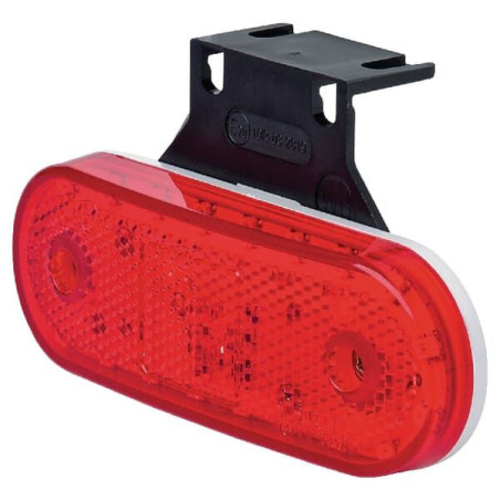 Lampa obrysowa LED, prostokątna, 12/24V czerwona, przykręcana Waś