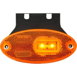 Lampa obrysowa LED, owalna, 12/24V pomarańczowa, przykręcana Waś