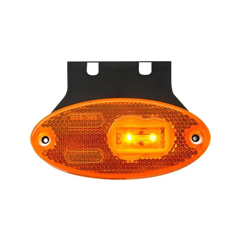 Lampa obrysowa LED, owalna, 12/24V pomarańczowa, przykręcana Waś