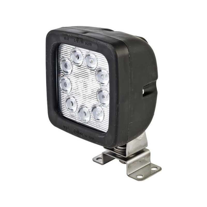 Lampa robocza LED, 1300 lm kwadratowa, 12/35V przezroczysta przykręcana 9 LED Waś