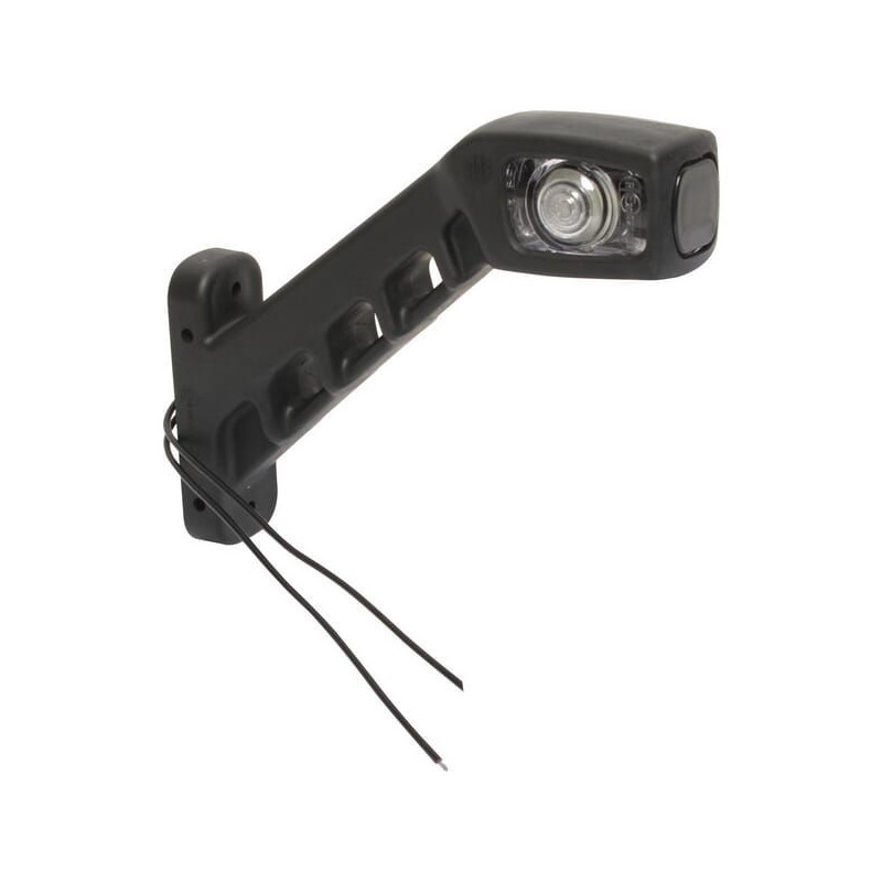 Lampa obrysowa LED, lewa 12/24V czerwona/przezroczysta, przykręcana Waś