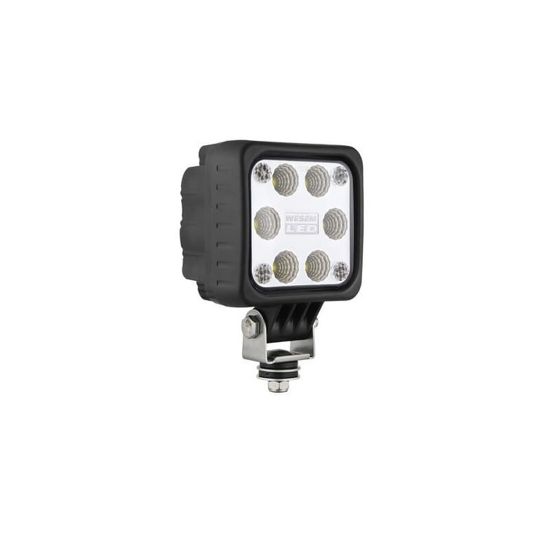 Lampa robocza LED, kwadratowa, 22W 1500 lm 12/24V przezroczysta, przykręcana 6 LED Wesem