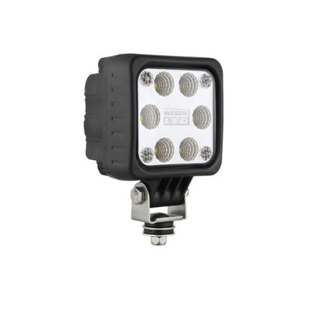 Lampa robocza LED, kwadratowa, 22W 1500 lm 12/24V przezroczysta, przykręcana 6 LED Wesem