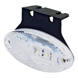 Lampa obrysowa LED, owalna, 12/24V przezroczysta, przykręcana Waś