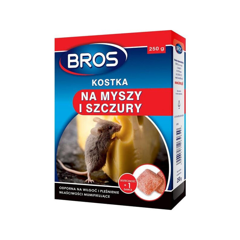 Kostka na myszy i szczury Bros 250g