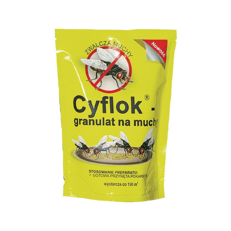 Cyflok granulat na muchy 250g