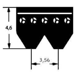 Pas wielorowkowy 10 PK, 1460 mm