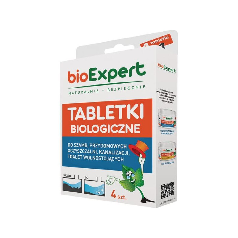 bioExpert musujące Tabletki do szamb i oczyszczalni 4 szt.