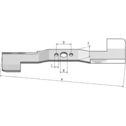 Nóż robota koszącego, 24 cm (płaski) Stiga