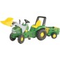 Traktor z napędem na pedały z ładowaczem i przyczepą John Deere, wiek 3 lat Rolly Toys