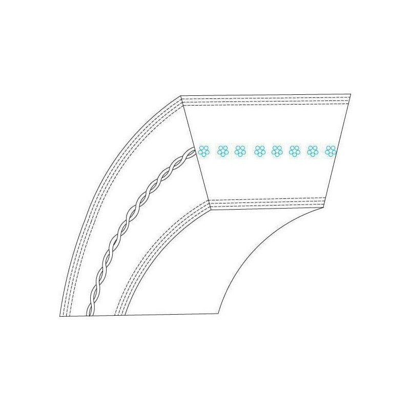 Pas klinowy Optibelt avx10-m1 l=835