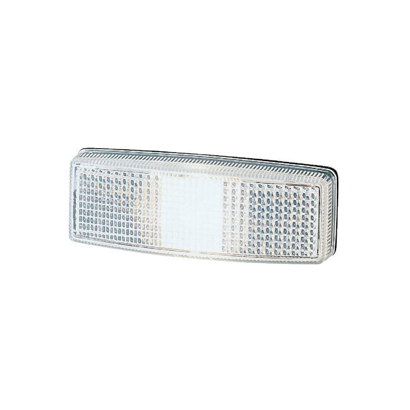 Lampa obrysowa 5W, prostokątna 12V przezroczysta przykręcana 110x25x40 mm Hella