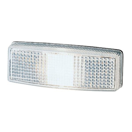 Lampa obrysowa 5W, prostokątna 12V przezroczysta przykręcana 110x25x40 mm Hella