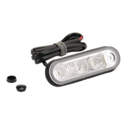 Lampa obrysowa LED, prostokątna 12/24V czerwona przykręcana 78x2 LED Hella