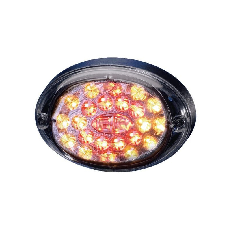 Lampa tylna zespolona LED, owalna 12/24V przykręcana 24 LED Hella