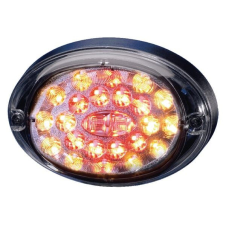 Lampa tylna zespolona LED, owalna 12/24V przykręcana 24 LED Hella