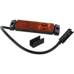 Lampa obrysowa LED, 1.20W prostokątna 24V żółta przykręcana 130x32 mm Quick-link 1 LED Hella