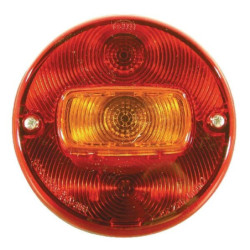 Lampa tylna zespolona, okrągła 12V czerwona/pomarańczowa przykręcana Ø 115 mm Hella