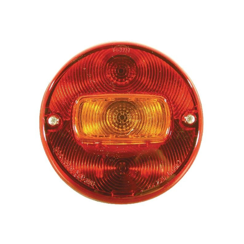 Lampa tylna zespolona, okrągła 12V czerwona/pomarańczowa przykręcana Ø 115 mm Hella